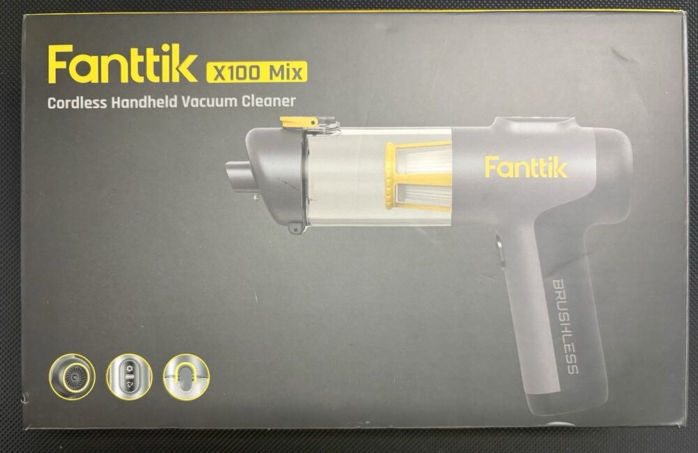 Fanttik X100 Mix Cordless Handheld Vacuum, Bagless 120mL, Tools Included